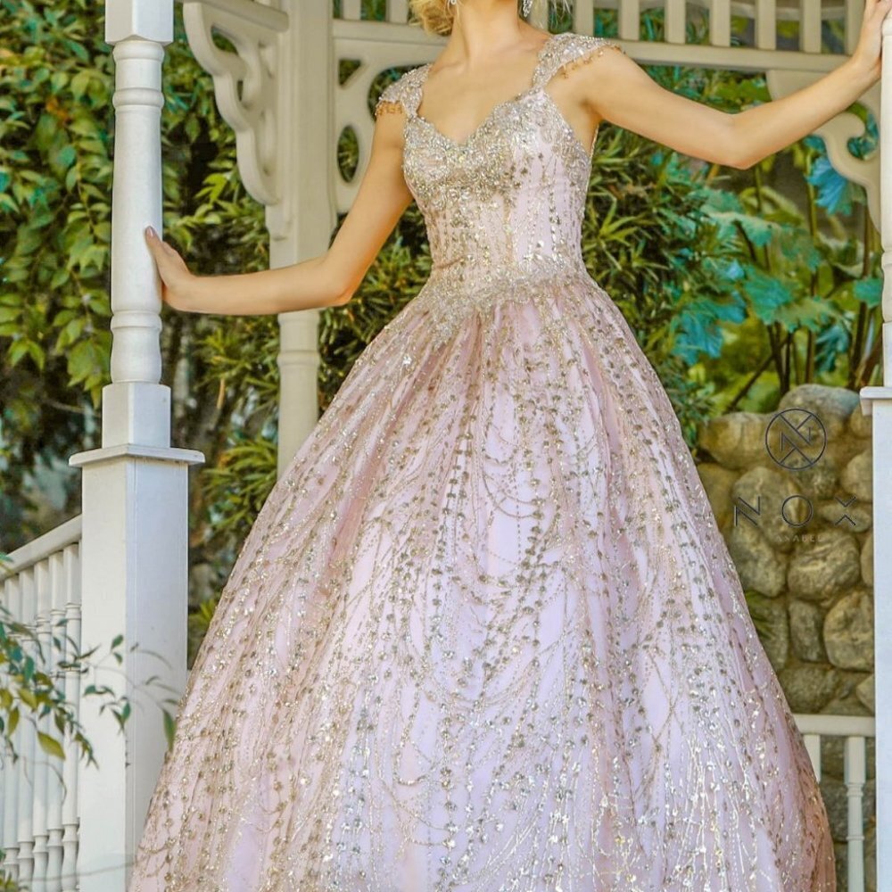 Sweetheart Neck Cap Sleeve Prom Dress Nxu803